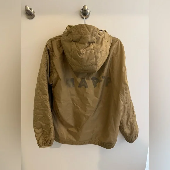 MAAP x The Arrivals Alt Road Jacket - Sand Gold, Hooded Packable Quilted, Side - Picture 13 of 15